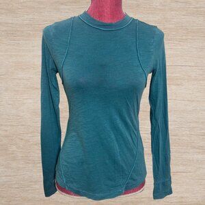 Anthropologie Pilcro Reconstructed Racer Tee Tunic Top Long Sleeve XS NWD 277537